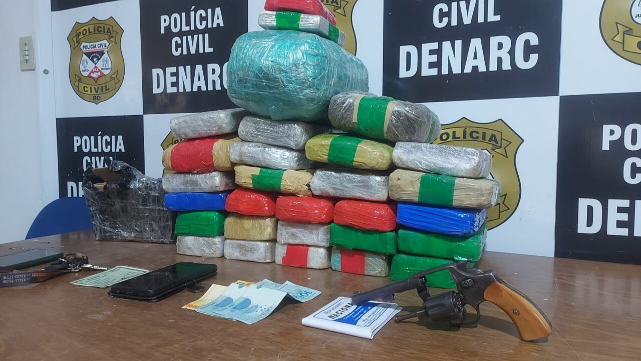 Dois homens são presos com mais de 30 kg de drogas em Porto Velho