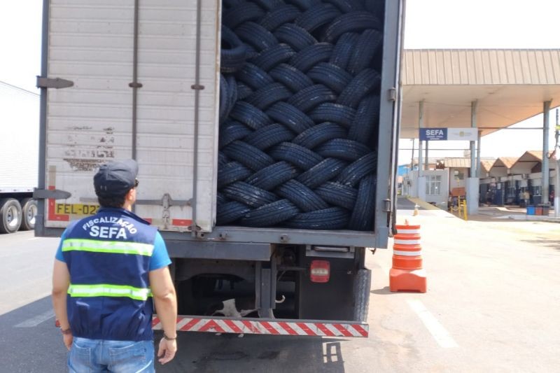 Mais de 600 pneus sem nota fiscal são apreendidos em Dom Eliseu, no Pará